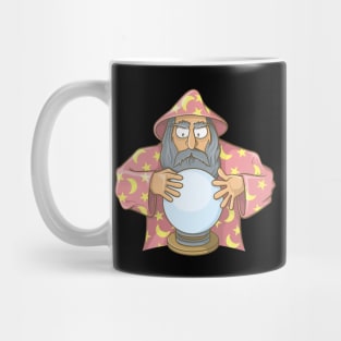 Wizard in Pink Cape with Magic Ball Mug